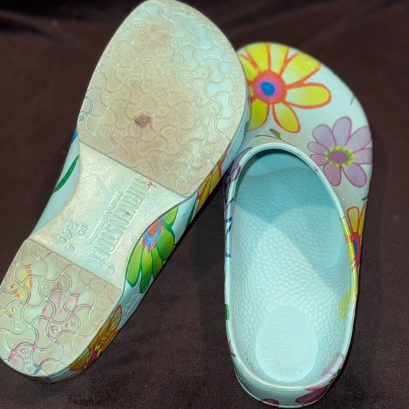Birkenstock Yellow and Pink Artistic Slippers - Picture 8 of 16
